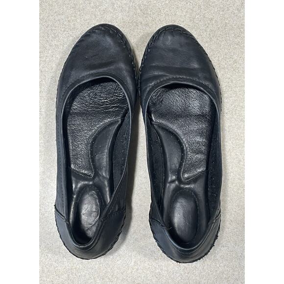 BORN Leather YARA Flats Ballet Women's US 8 /EU 39 Shoes Slip On Black - Picture 4 of 10